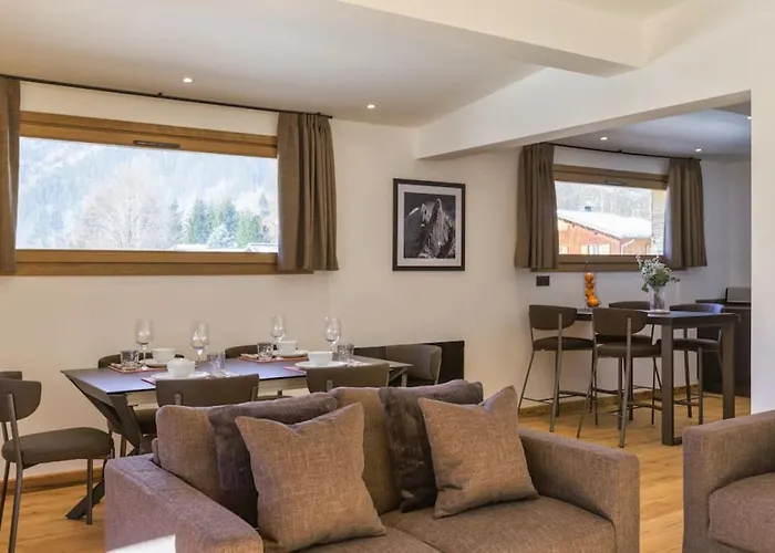 公寓 Jacaranda4 Sublime 6pax 80m2 Vue Mtblanc Parking 霞慕尼